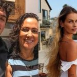 Gabriel Medina e Simone Medina à esquerda Yasmin Brunet à direita Reprodução Instagram