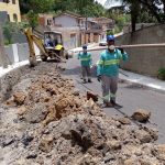 Assentamento de 200m rede de agua na Rua Rouxinol em Marica