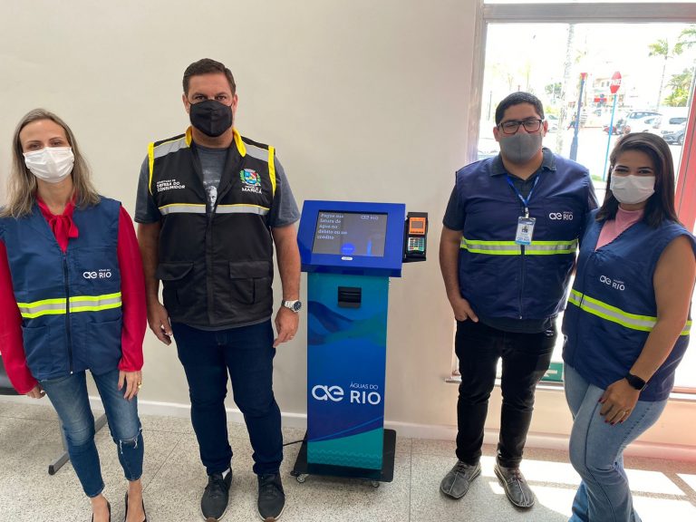 Totem de autoatendimento instalado na Subprefeitura de Maricá, no Distrito de Itaipuaçu