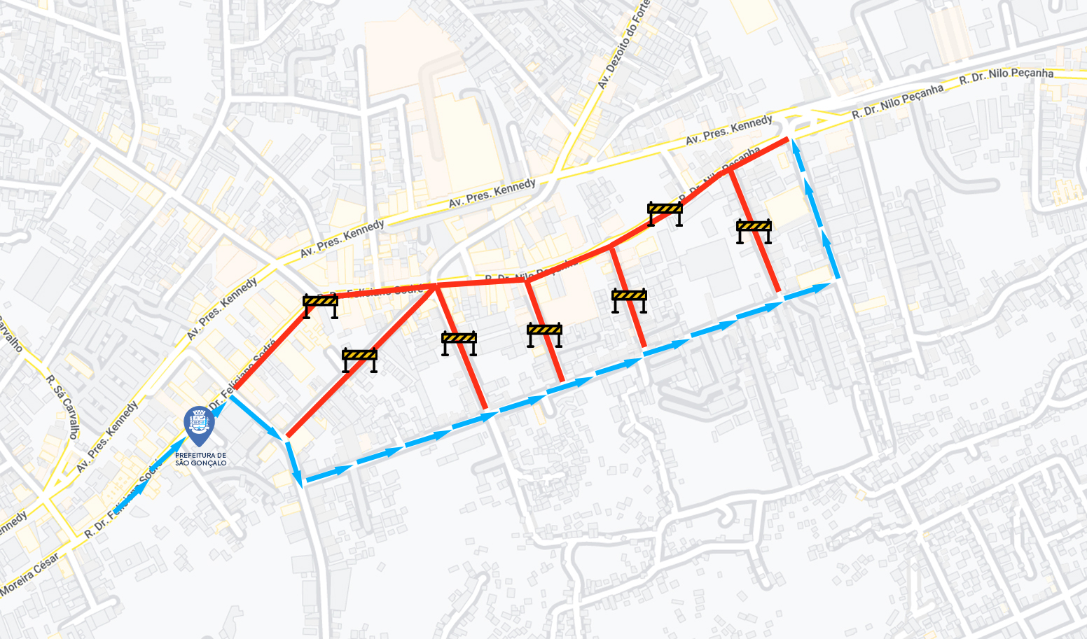 MAPA - São Gonçalo tem esquema especial de trânsito neste sábado para ensaio da Porto da Pedra