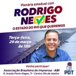 RN convida para plenária na ABI - 29.03.22