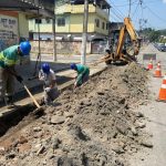 Ruas de São Gonçalo passam por obras para a melhoria do sistema de abastecimento de água na região