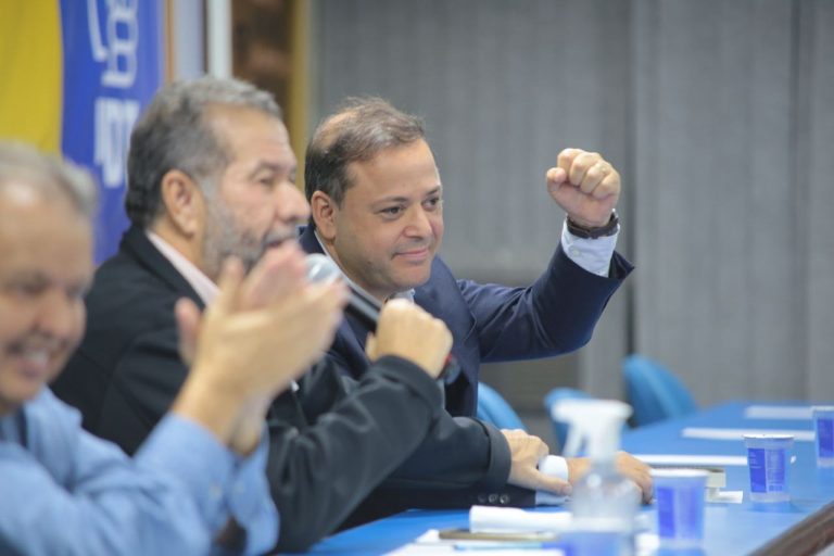 Rodrigo Neeves e Carlos Lupi no encerramento do Curso de Formação de pré-candidatos do PDT - 24.06.2022