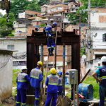 Instalação de comporta no Túnel Canal