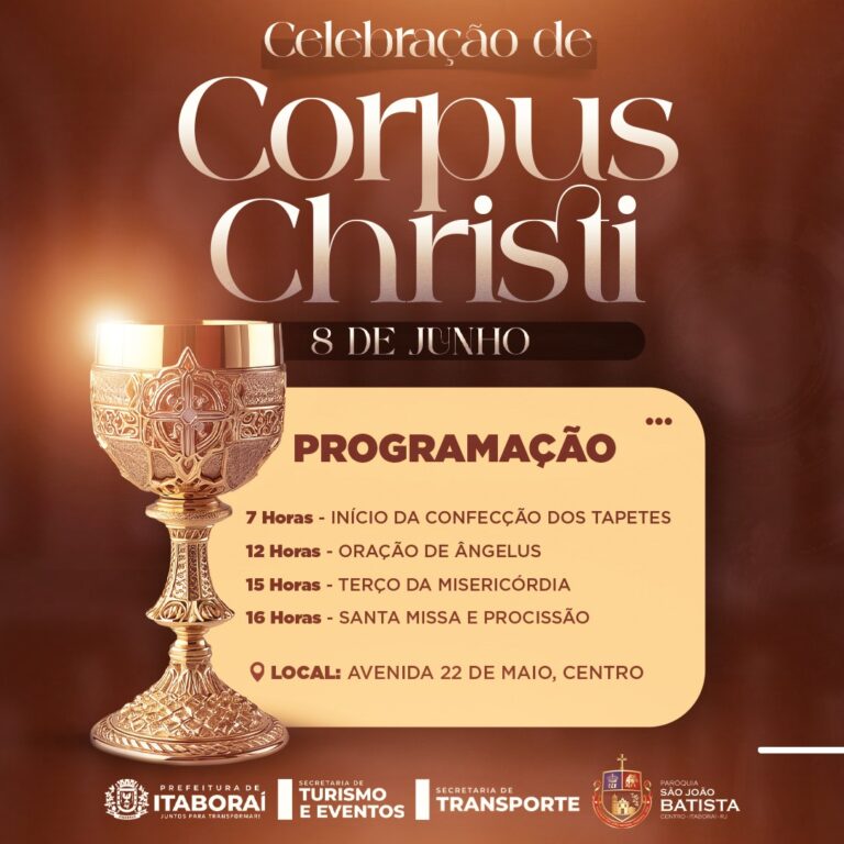 Celebração de Corpus Christi acontece na Avenida 22 de Maio nesta quinta-feira (0806)