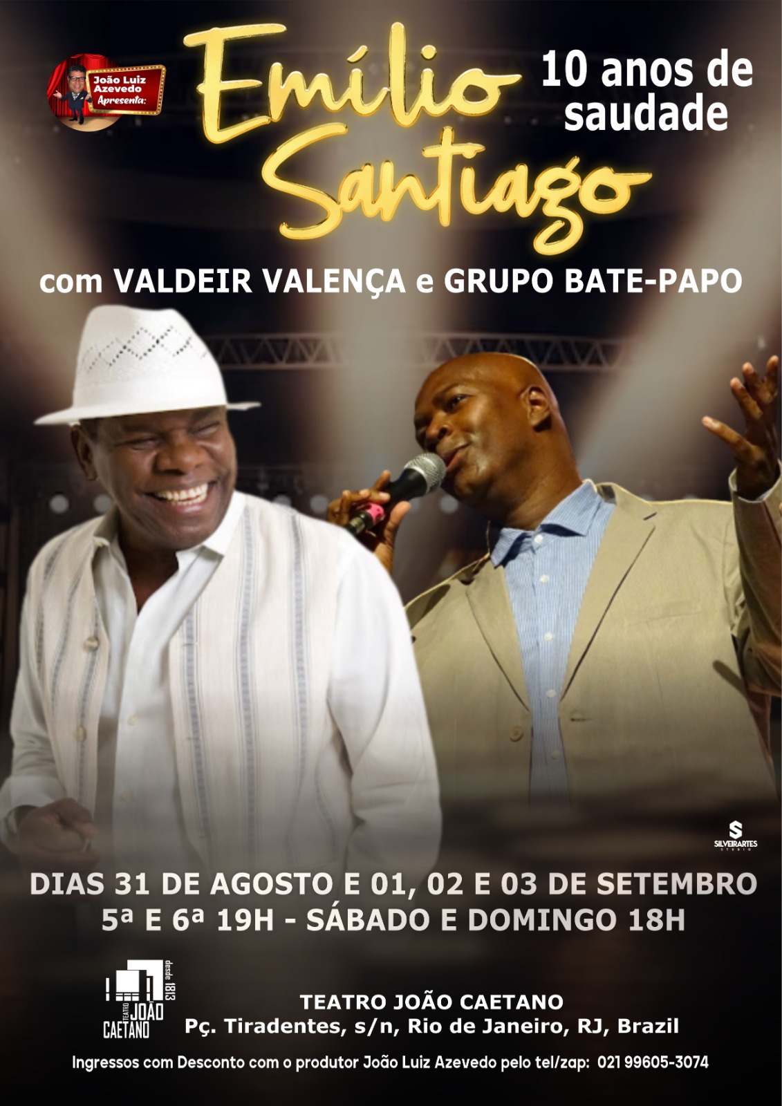 flyer EMILIO SANTIAGO no TJC