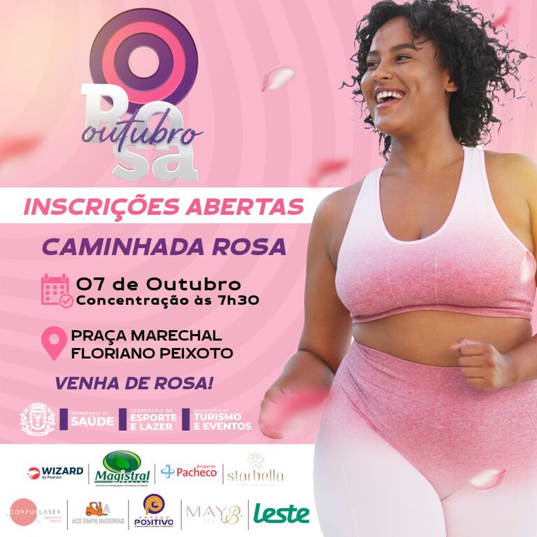 Caminhada Rosa inscrições abertas até o dia 6 de outubro