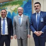 Rodrigo Neves, Geraldo Alckmin e Vitor Junior em reunião no Palácio do Planalto