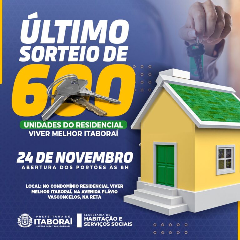 Últimos 600 apartamentos do Minha Casa Minha Vida serão sorteados próxima sexta-feira (24-11) em Itaboraí