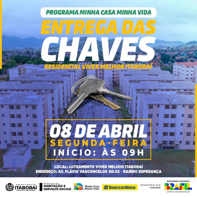 Prefeitura realiza entrega das chaves de mais 600 apartamentos do Minha Casa Minha Vida nesta segunda-feira