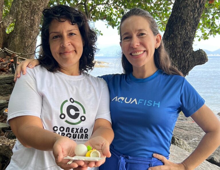 Lívia Fernandes e Betina Kopp em Itaipu. Foto Divulgação