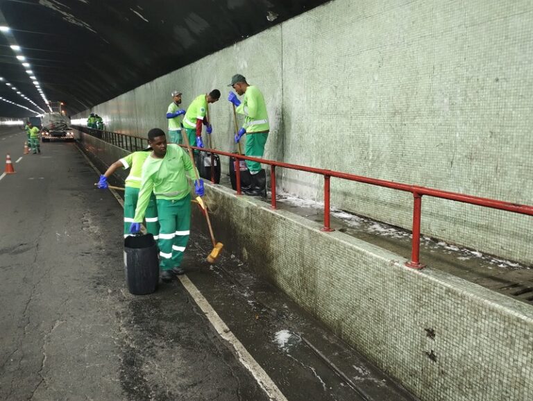 limpeza Túnel Roberto Silveira - CLIN - Imagem divulgação 1