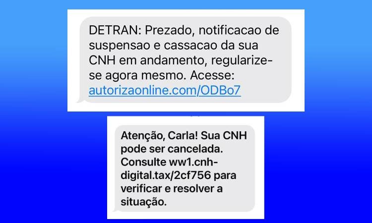 Falsas notificações