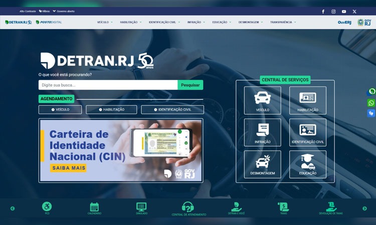 Detran.RJ - Novo site oficial