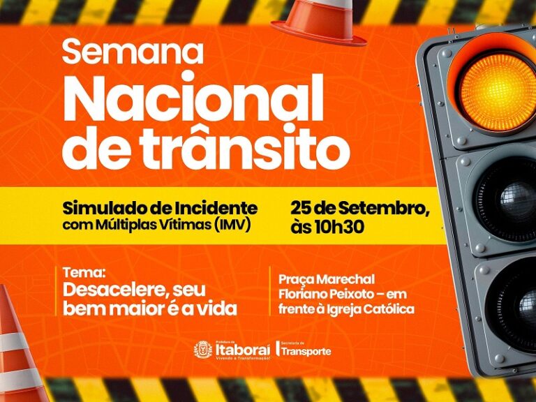 Semana Nacional de Trânsito terá simulado de incidente com múltiplas vítimas em Itaboraí