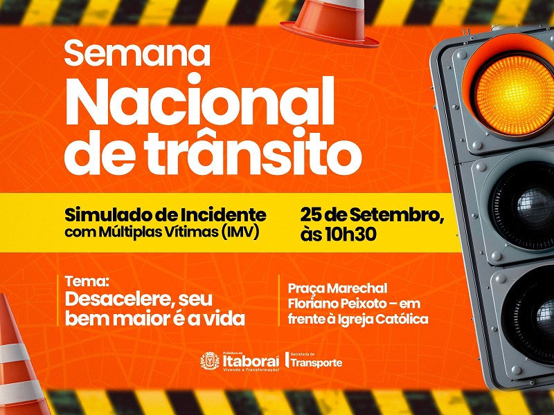 Semana Nacional de Trânsito terá simulado de incidente com múltiplas vítimas em Itaboraí