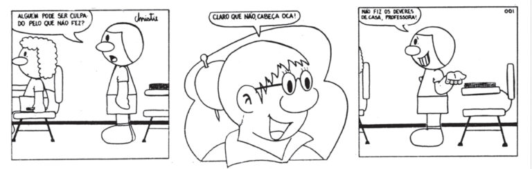 Foto 1- Primeira tira publicada pelo escritor Christie Queiroz, criador da Turma do Cabeça Oca (1)