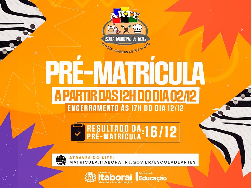 _Itaboraí abre pré-matrícula para cursos da Escola Municipal de Artes e Ofícios 2026