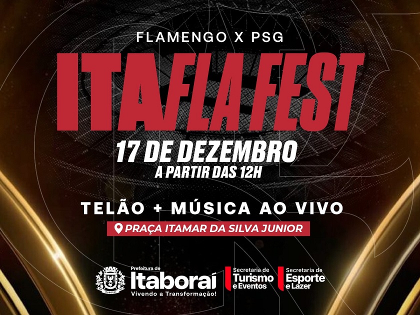 Ita Fla Fest reúne torcedores para acompanhar Flamengo x PSG em telão em Itaboraí 1
