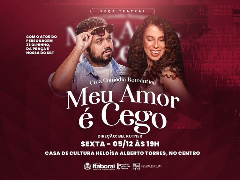 Itaboraí recebe “Meu Amor é Cego”, primeira comédia romântica do mundo protagonizada por dois atores cegos