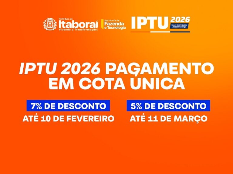 IPTU 2026 Prefeitura de Itaboraí disponibiliza emissão de carnês de forma on-line