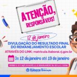 Prefeitura de Itaboraí divulga resultado final do remanejamento escolar a partir de 12 de janeiro