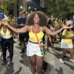 Cyda Moreno no ensaio da Unidos da Tijuca