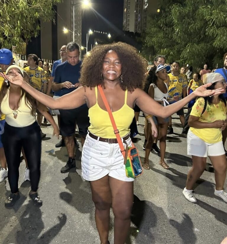 Cyda Moreno no ensaio da Unidos da Tijuca