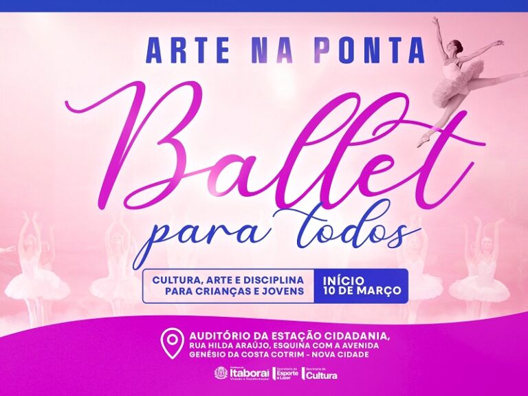 Itaboraí abre inscrições para aulas gratuitas de ballet clássico na Estação Cidadania