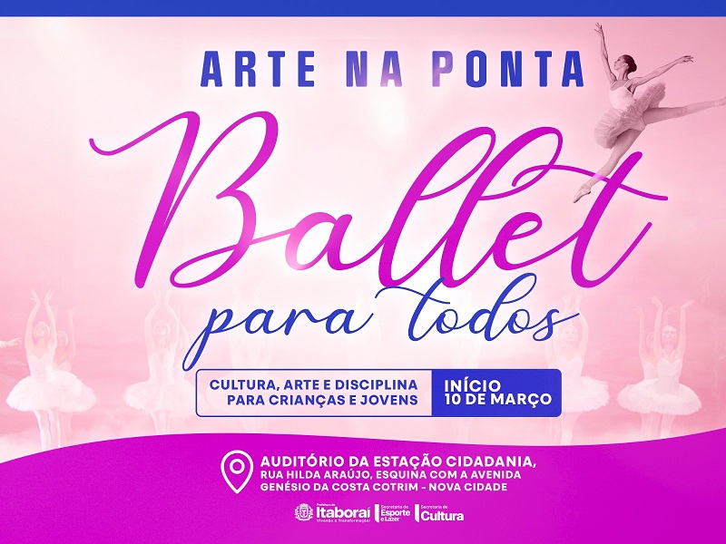 Itaboraí abre inscrições para aulas gratuitas de ballet clássico na Estação Cidadania