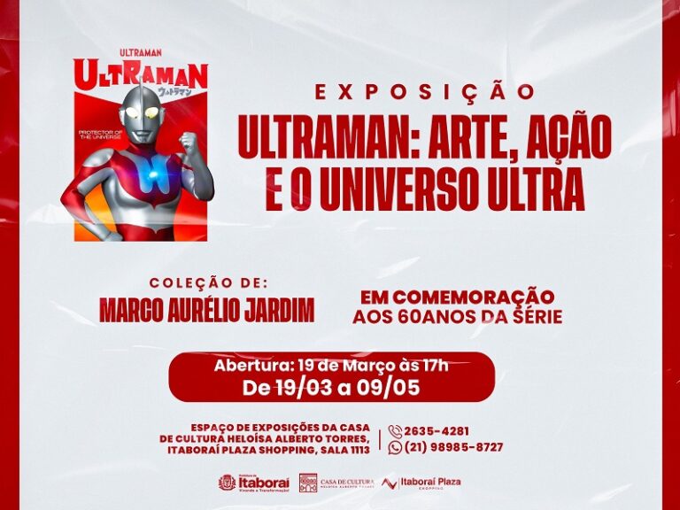 Casa de Cultura de Itaboraí recebe exposição especial em comemoração aos 60 anos de Ultraman