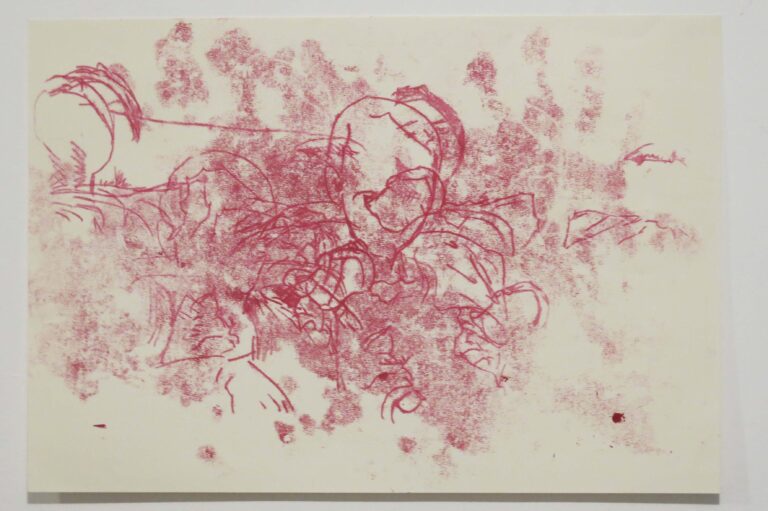 Letícia Ranzini__Deixem que elas deem a luz até morrerem_2025_Desenho_aquarela e transferência em papel termográfico