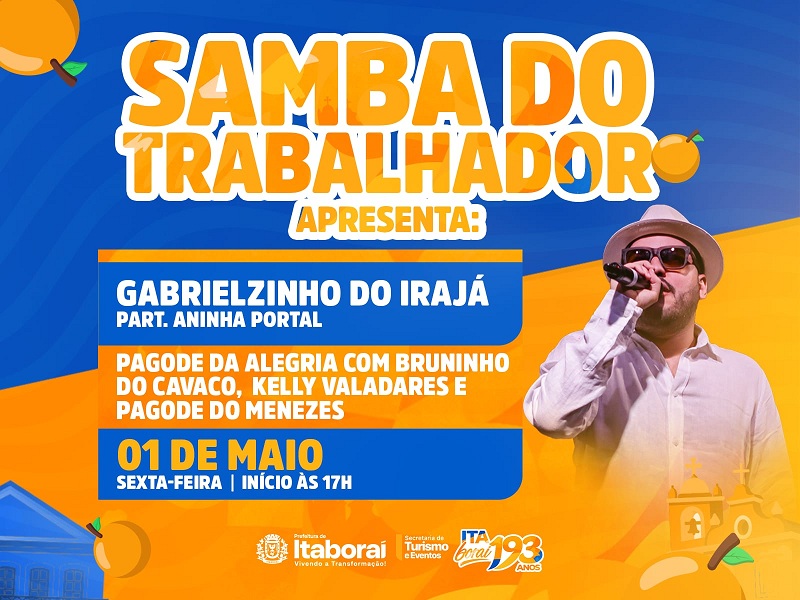 Itaboraí 193 anos Samba do Trabalhador anima Itaboraí no feriado de 1º de maio
