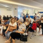 O atendimento gratuito lotou o andar de consultórios da Oncomed