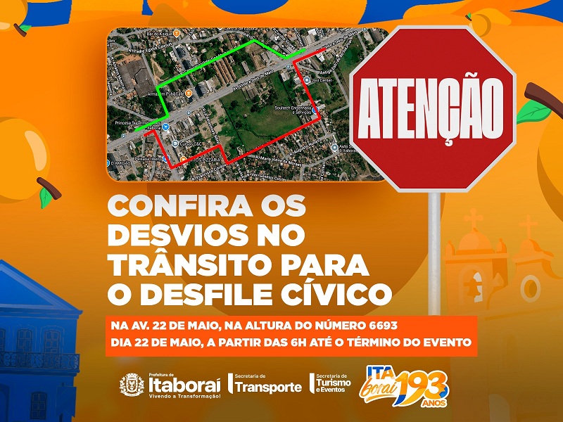Itaboraí 193 anos trânsito terá alterações durante o tradicional Desfile Cívico da cidade