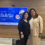 Leila comemorou com Valéria a participação no Dia da Beleza,