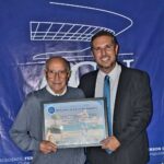 Gerson e Fernando Tinoco na homenagem dos clubes ao campeão. Foto Divulgação Sérgio Bastos
