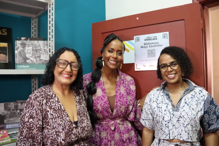 Maju Coutinho com Mariana Gino - CEAP e Verônica Marcílio - Fevelivro