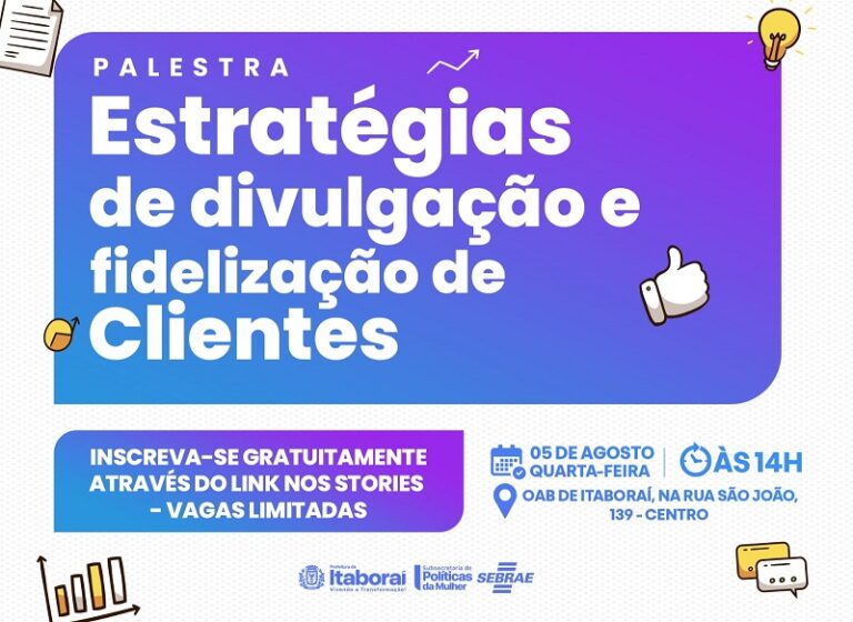 Itaboraí promove oficina gratuita para empreendedores em parceria com o Sebrae